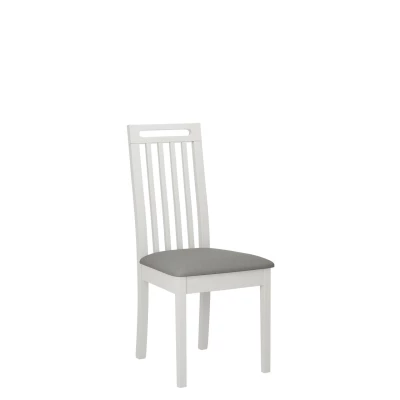 Jídelní židle s čalouněným sedákem ENELI 10 - bílá / šedá