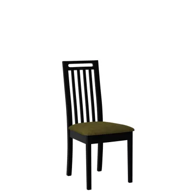Jídelní židle s čalouněným sedákem ENELI 10 - černá / tmavá olivová