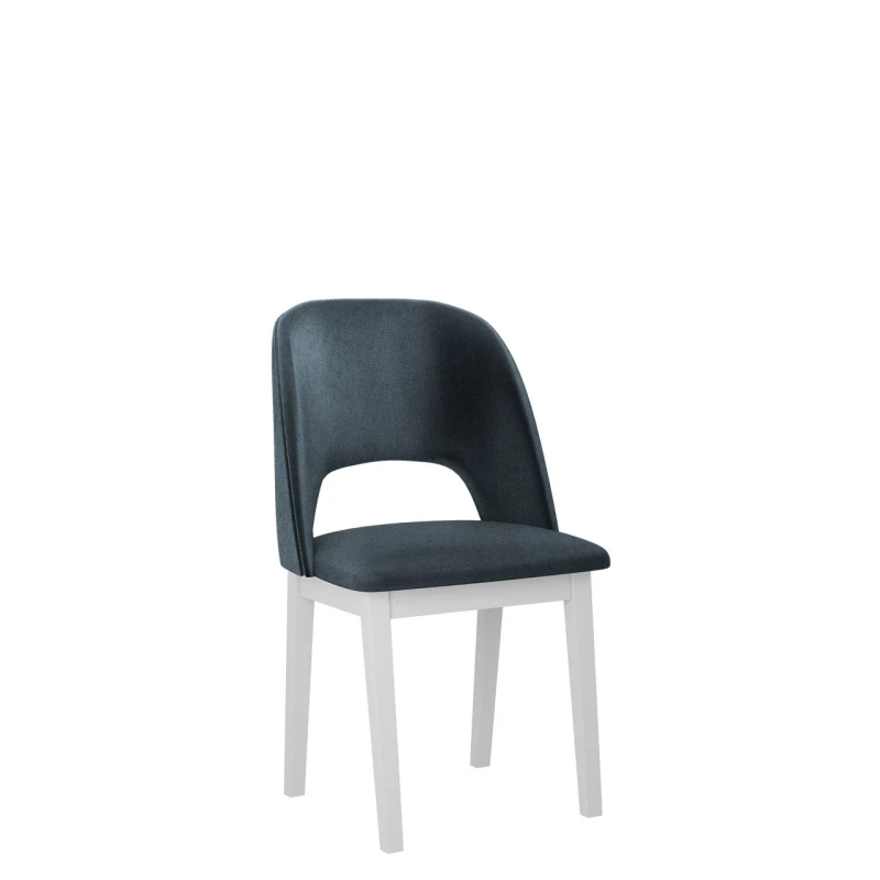 Kuchyňská čalouněná židle AFTON 2 - bílá / námořnická modrá
