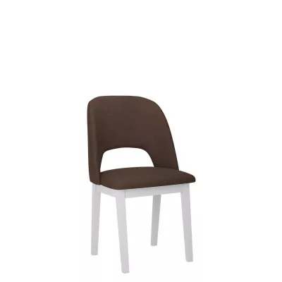 Kuchyňská čalouněná židle AFTON 2 - bílá / hnědá 2