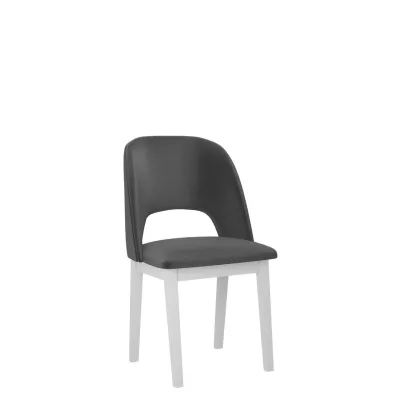 Kuchyňská čalouněná židle AFTON 2 - bílá / tmavá šedá