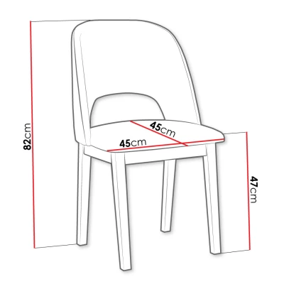 Kuchyňská čalouněná židle AFTON 2 - bílá / tmavá šedá