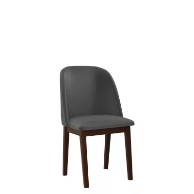 Čalouněná jídelní židle AFTON 1 - ořech / tmavá šedá