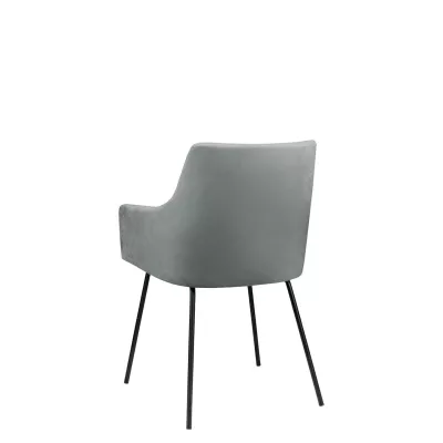 Kuchyňská čalouněná židle LORIDA - černá / platinová