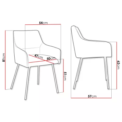 Kuchyňská čalouněná židle LORIDA - černá / tmavá šedá