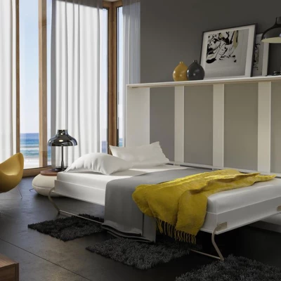 Horizontální sklápěcí manželská postel 140x200 CELENA 1 - šedá