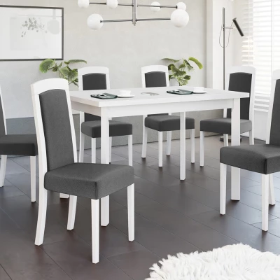 Jídelní sestava 6+1 SILLE 13 - bílá / šedá