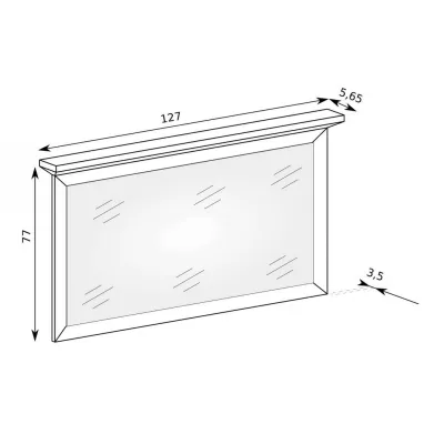 Zrcadlo AILISH - dub kraft zlatý