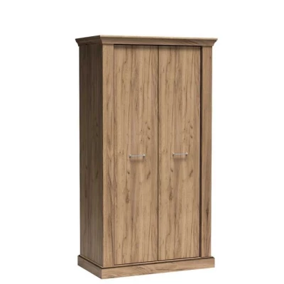 Dvoudveřová skříň AILISH - šířka 107 cm, dub kraft zlatý