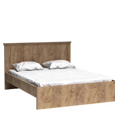 Manželská postel AILISH - 160x200, dub kraft zlatý