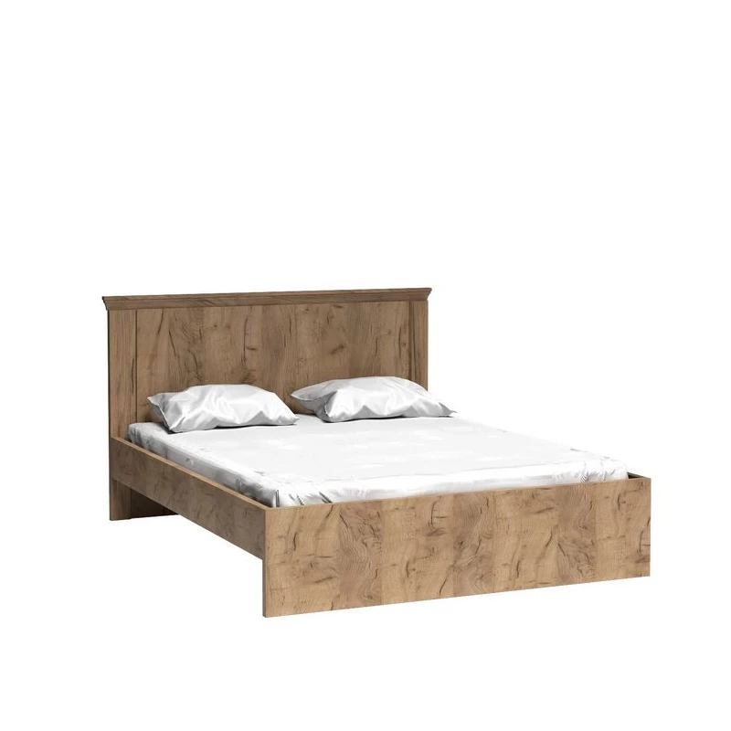 Manželská postel AILISH - 160x200, dub kraft zlatý
