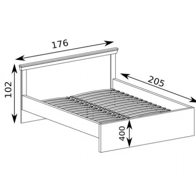 Manželská postel AILISH - 160x200, dub kraft zlatý