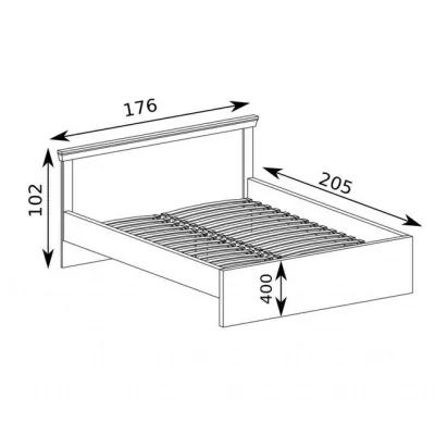 Manželská postel AILISH - 160x200, dub kraft zlatý