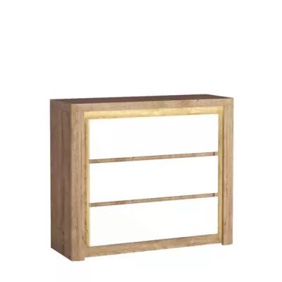 Šuplíková komoda DORITH - dub ribbeck / bílá