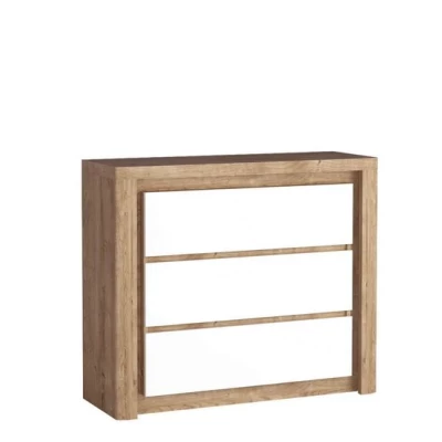 Šuplíková komoda DORITH - dub ribbeck / bílá