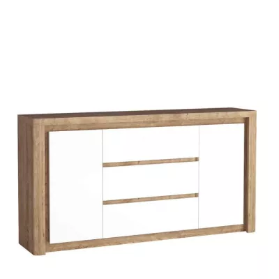 Prostorná komoda DORITH - dub ribbeck / bílá