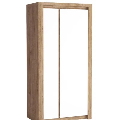 Dvoudveřová skříň DORITH - šířka 98 cm, dub ribbeck / bílá