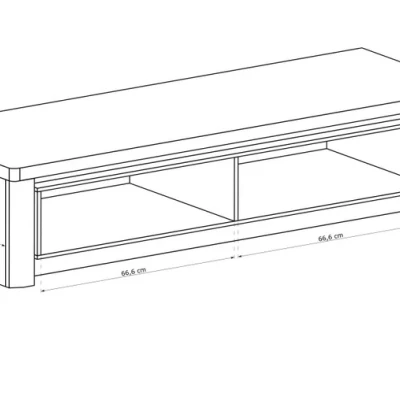TV stolek DORITH - dub ribbeck / bílý