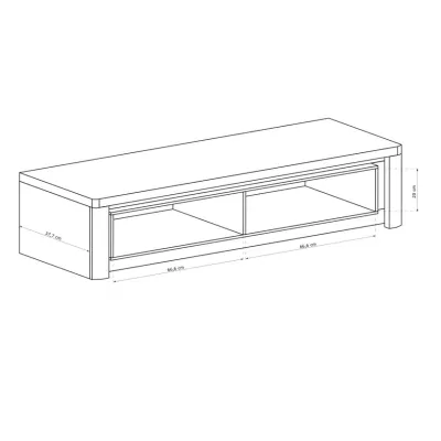 TV stolek DORITH - dub ribbeck / bílý