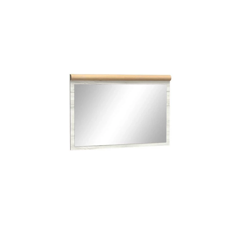 Závěsné zrcadlo COLEDA - dub kraft bílý / dub kraft zlatý