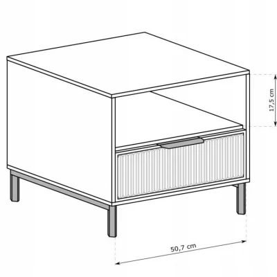 Noční stolek CORA - kašmír