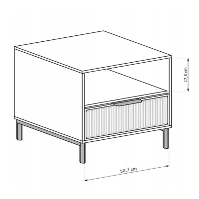 Noční stolek CORA - kašmír