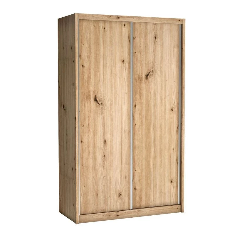 Skřín s posuvnými dveřmi ANICA - šířka 143 cm, dub artisan