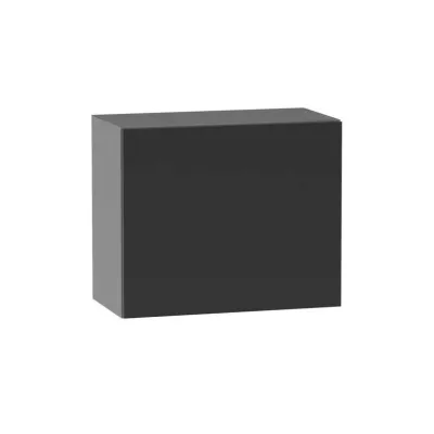 Digestořová skříňka ADAMA - šířka 60 cm, lesklá černá / šedá