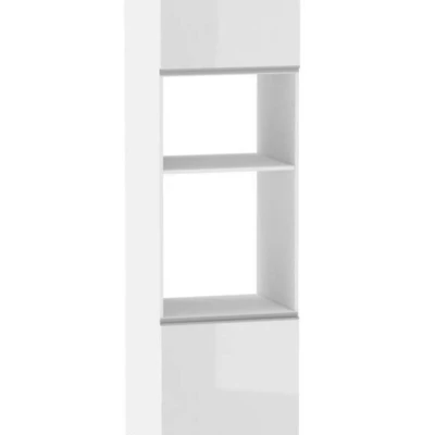 Kuchyňská skříň na vestavné spotřebiče ADAMA - šířka 60 cm, lesklá bílá / bílá, nožky 15 cm