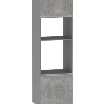 Kuchyňská skříň na vestavné spotřebiče ADAMA - šířka 60 cm, beton světlý atelier / šedá, nožky 15 cm