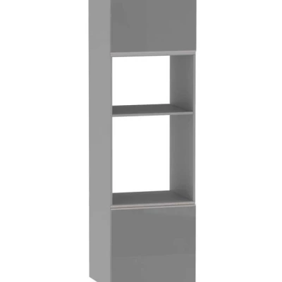 Kuchyňská skříň na vestavné spotřebiče ADAMA - šířka 60 cm, lesklá šedá / šedá, nožky 10 cm