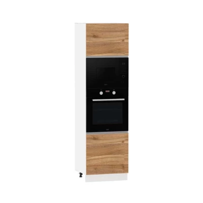Kuchyňská skříň na vestavné spotřebiče ADAMA - šířka 60 cm, lesklá černá / šedá, nožky 15 cm