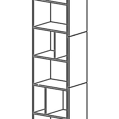 Kuchyňský regál ADAMA - šířka 30 cm, dub craft zlatý / bílý, nožky 15 cm