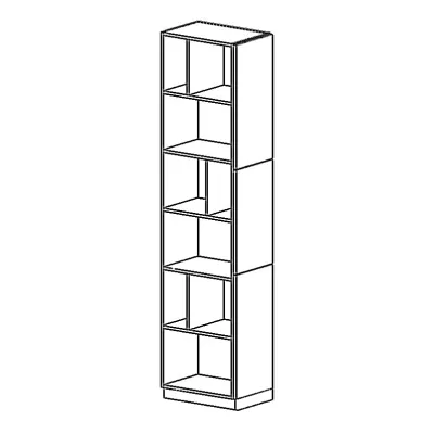 Kuchyňský regál ADAMA - šířka 30 cm, dub craft zlatý / bílý, nožky 15 cm