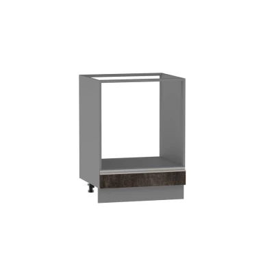 Skříňka pro vestavnou troubu ADAMA - šířka 45 cm, beton tmavý atelier / šedá, nožky 10 cm
