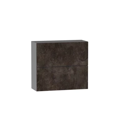 Dvoudveřová závěsná skříňka ADAMA - šířka 60 cm, beton tmavý atelier / šedá