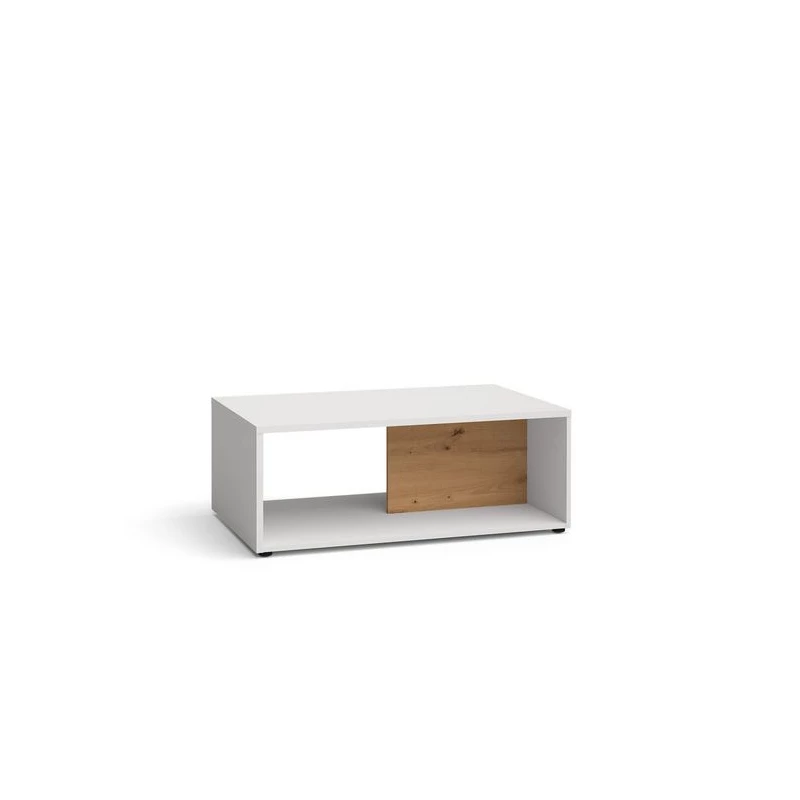 Konferenční stolek RANKIN - dub artisan / lesklý bílý