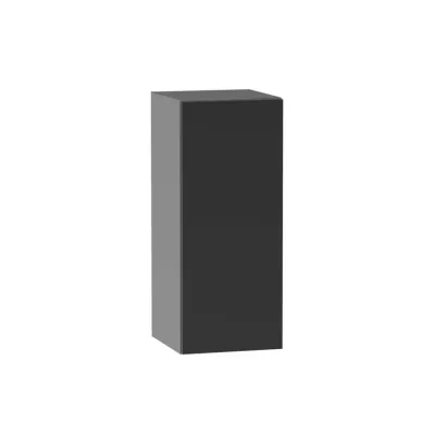 Horní kuchyňská skříňka ADAMA - šířka 30 cm, lesklá černá / šedá