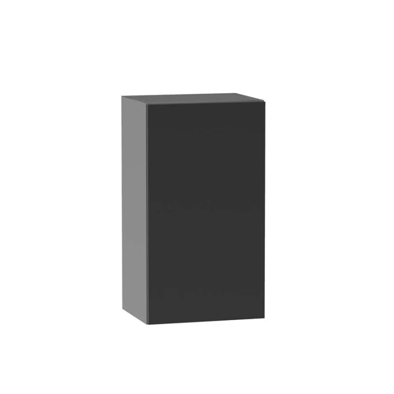Horní kuchyňská skříňka ADAMA - šířka 40 cm, lesklá černá / šedá