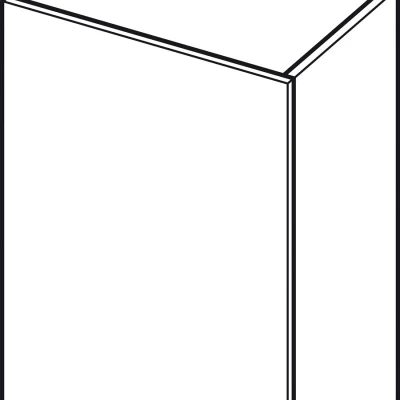 Horní kuchyňská skříňka ADAMA - šířka 50 cm, lesklá šedá / šedá