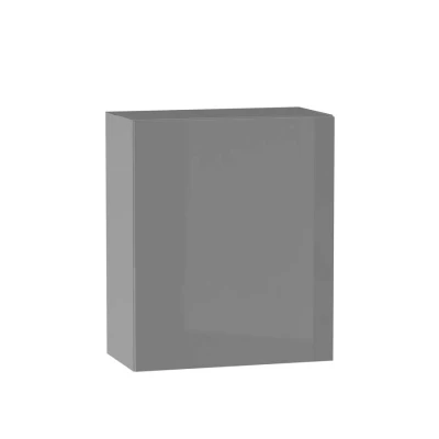 Horní kuchyňská skříňka ADAMA - šířka 60 cm, lesklá šedá / šedá