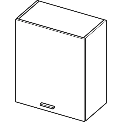 Horní kuchyňská skříňka ADAMA - šířka 60 cm, lesklá bílá / bílá