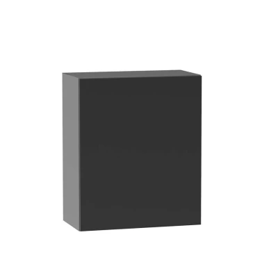 Horní kuchyňská skříňka ADAMA - šířka 60 cm, lesklá černá / šedá