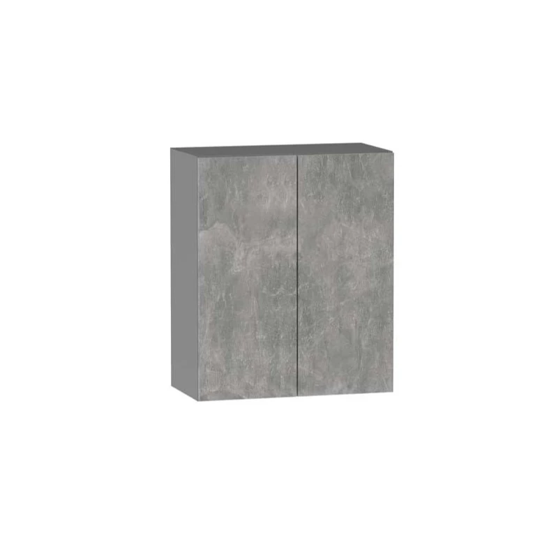 Horní dvoudveřová skříňka ADAMA - šířka 60 cm, beton světlý atelier / šedá