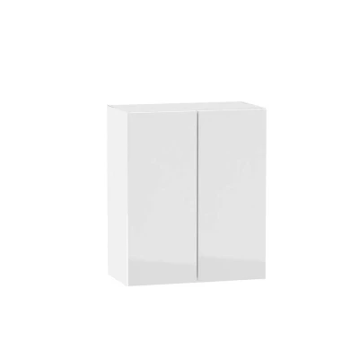 Horní dvoudveřová skříňka ADAMA - šířka 60 cm, lesklá bílá / bílá