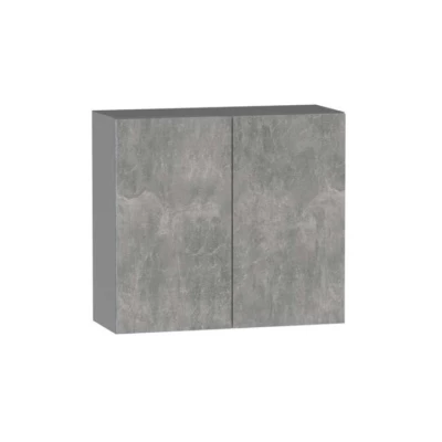 Horní kuchyňská skříňka ADAMA - šířka 80 cm, beton světlý atelier / šedá