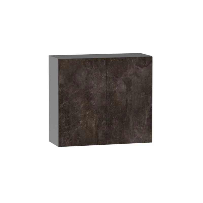 Horní kuchyňská skříňka ADAMA - šířka 80 cm, beton tmavý atelier / šedá
