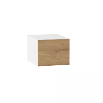 Kuchyňská závěsná skříňka ADAMA - šířka 45 cm, hickory přírodní / bílá