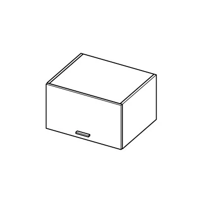 Kuchyňská závěsná skříňka ADAMA - šířka 45 cm, lesklá šedá / šedá