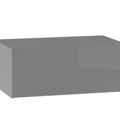 Kuchyňská závěsná skříňka ADAMA - šířka 90 cm, lesklá šedá / šedá